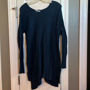 Elle sweater. Size Large. Sapphire blue with bow back details